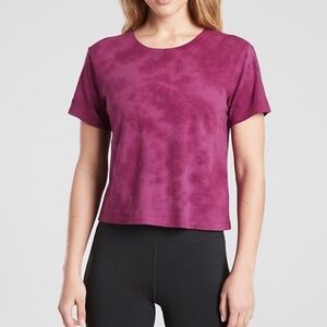 NWT [Size S] - Athleta Organic Daily Crop Tie Dye Tee